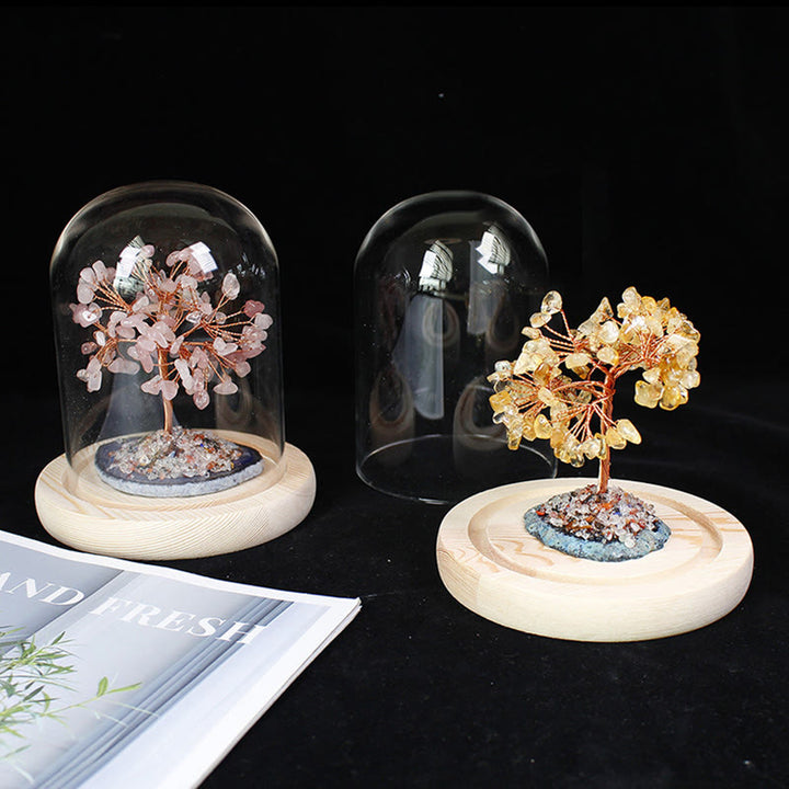 Décoration en verre pour arbre à fleurs en cristal naturel concassé Olivenorma