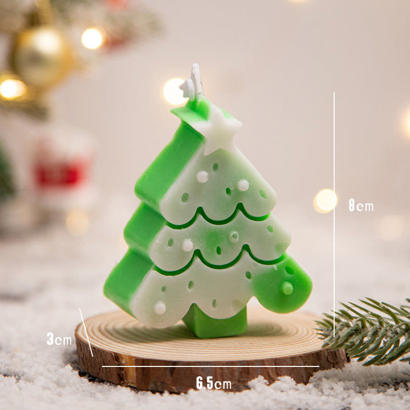 Bougie parfumée Olivenorma Ambiance de Noël Flocon de Neige Bonhomme en Pain d'Épices