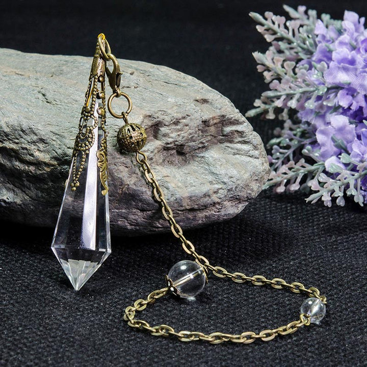 Pendule de méditation en cristal clair