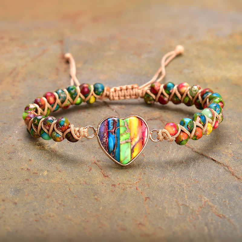 Bracelet gardien de pierre empereur coloré Olivenorma