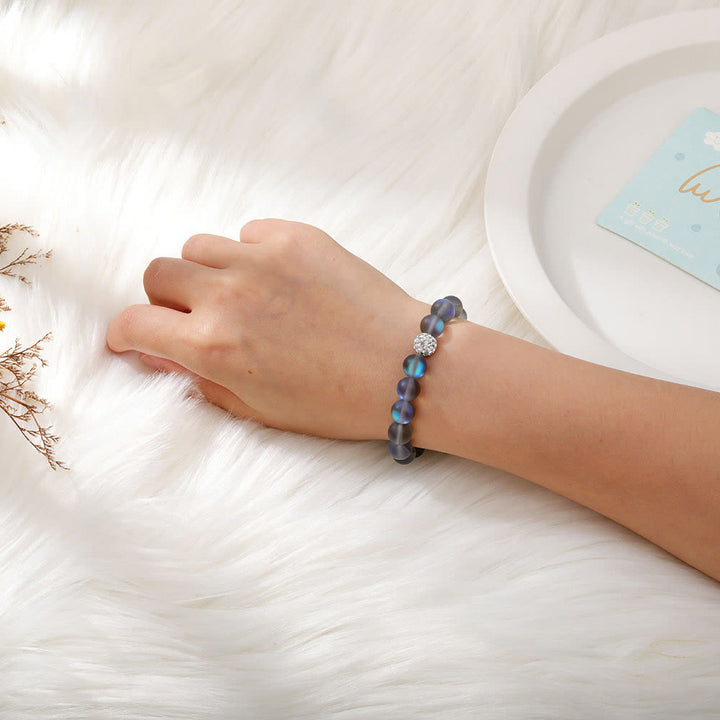 Bracelet Olivenorma en perles de verre et cristal de zircon