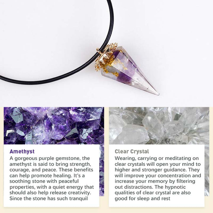 Collier de guérison en cristal naturel Olivenorma