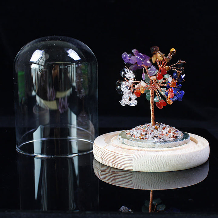 Décoration en verre pour arbre à fleurs en cristal naturel concassé Olivenorma