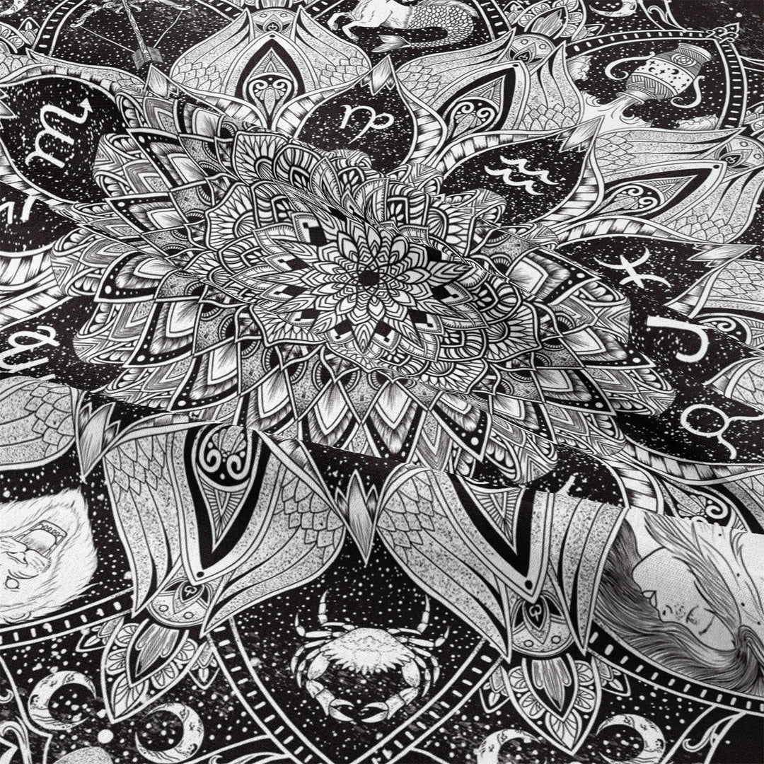 Tapisserie murale fantaisie noire Olivenorma pour décoration de chambre à coucher