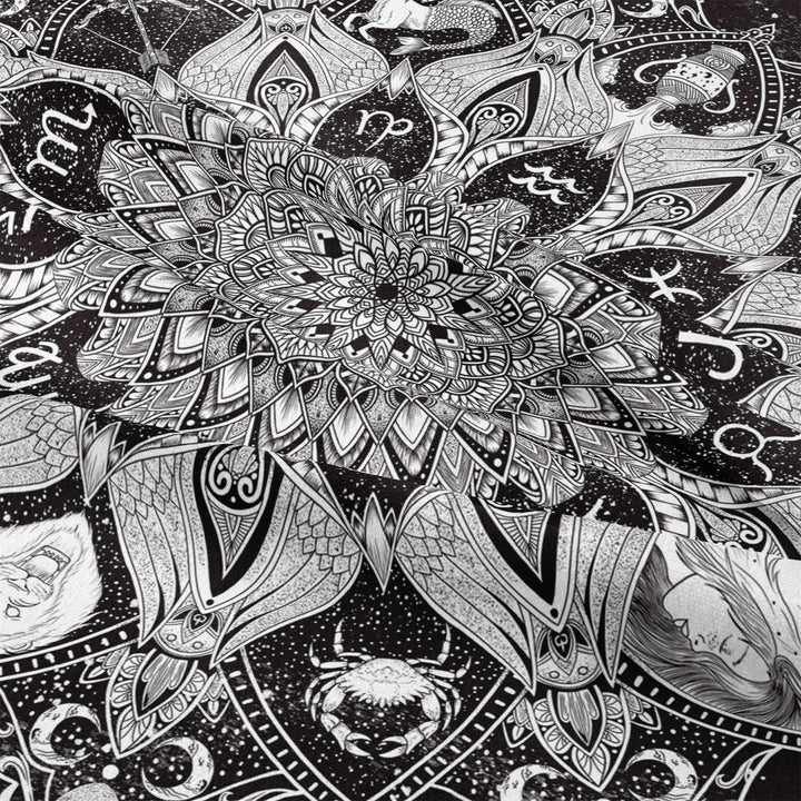 Tapisserie murale fantaisie noire Olivenorma pour décoration de chambre à coucher