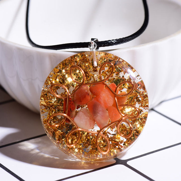 Collier de guérison en agate rouge Olivenorma