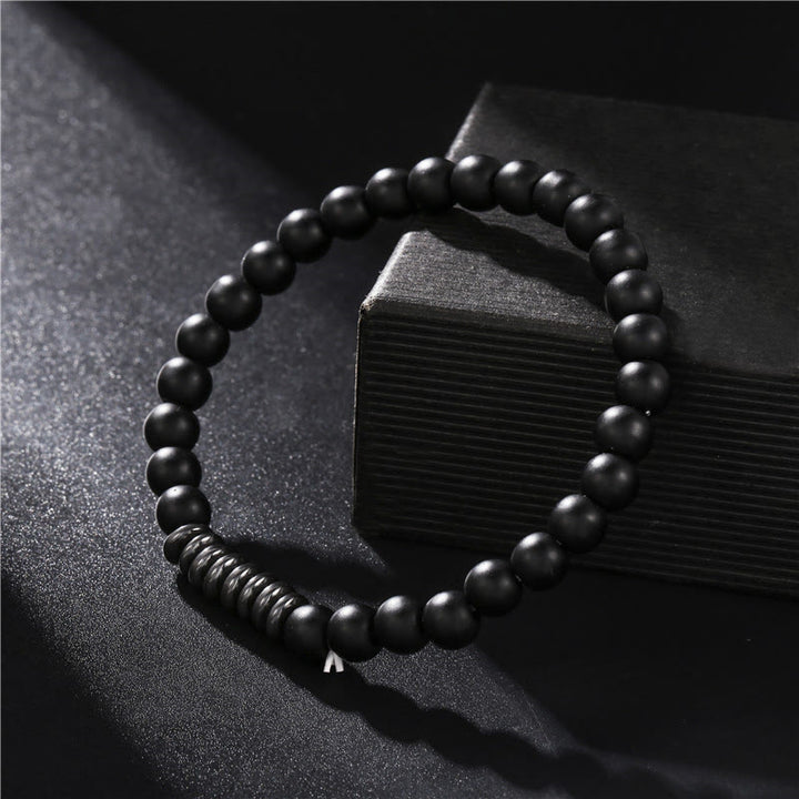 Bracelet homme en perles de pierre naturelle Olivenorma de 6 mm