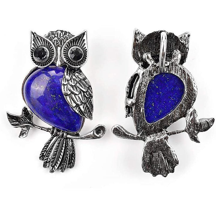 Collier hibou en pierre naturelle Olivenorma