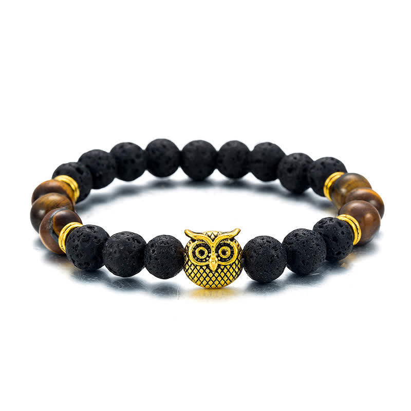 Collier hibou en pierre naturelle Olivenorma