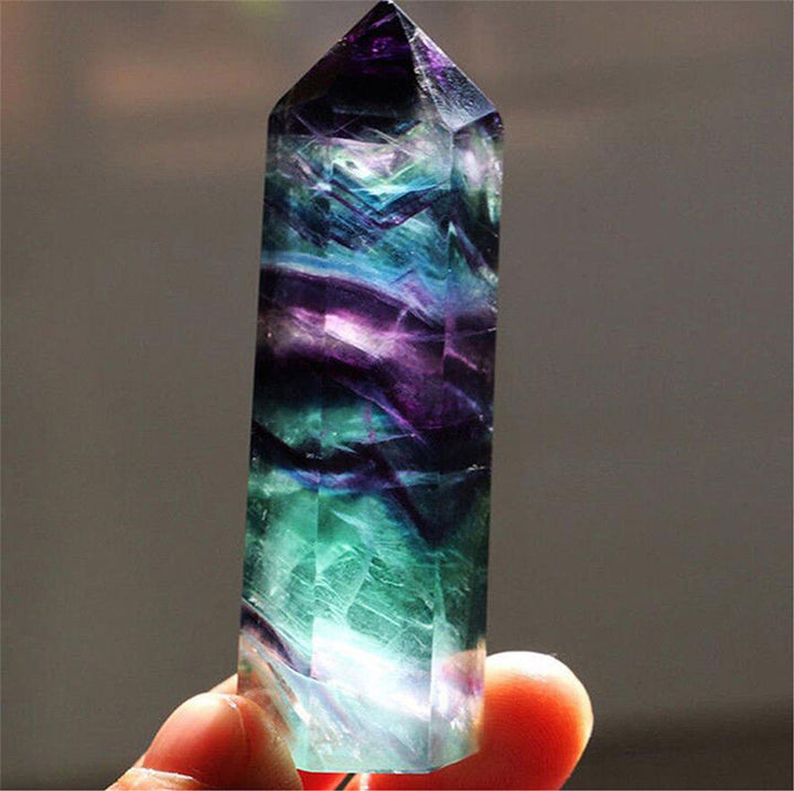 Baguettes de cristal Reki en croûte naturelle de fluorite