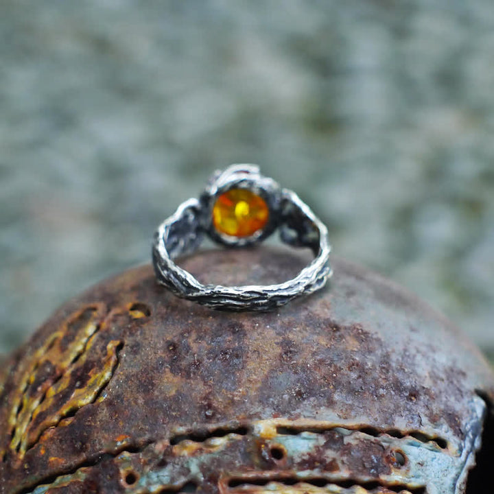 Bague Fleur d'Ambre Antique - image 6