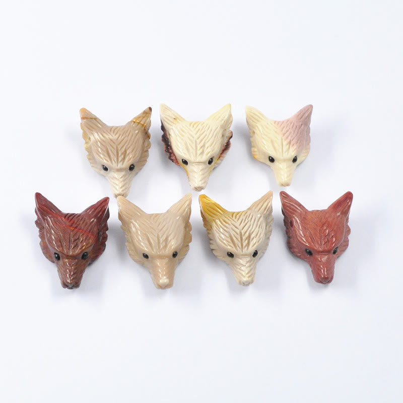 Tête de loup sculptée en cristal naturel Olivenorma, accessoire de décoration en pierres précieuses