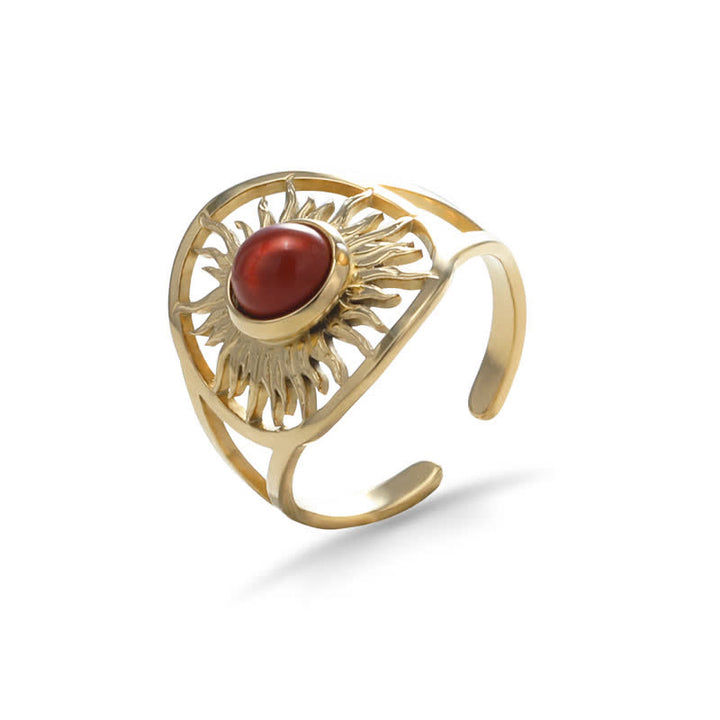 Olivenorma « Sun Arise » – Bague en jade vert céleste 