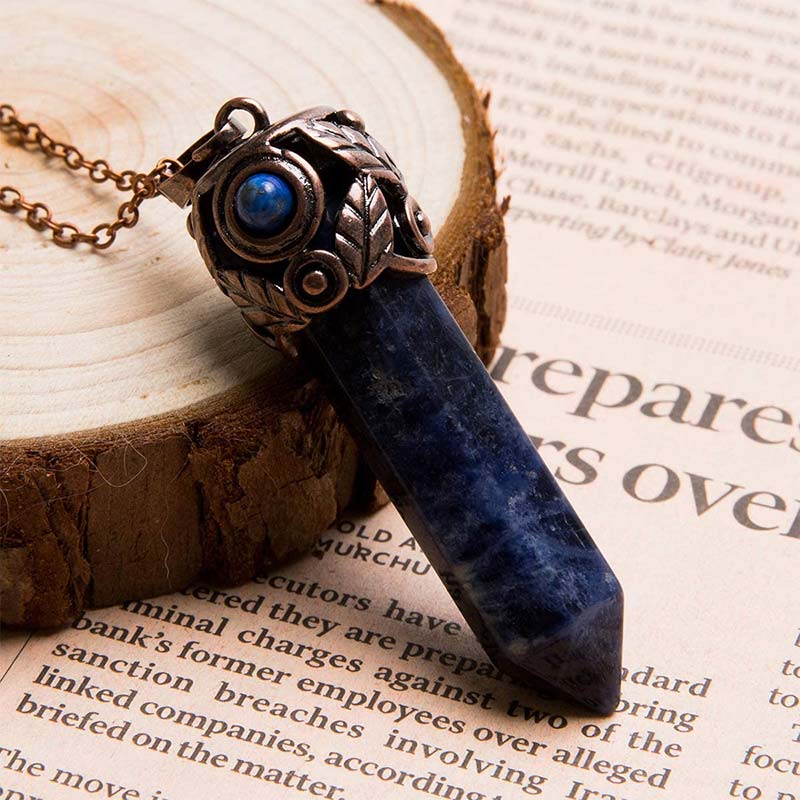 Collier hexagonal en cristal naturel Olivenorma