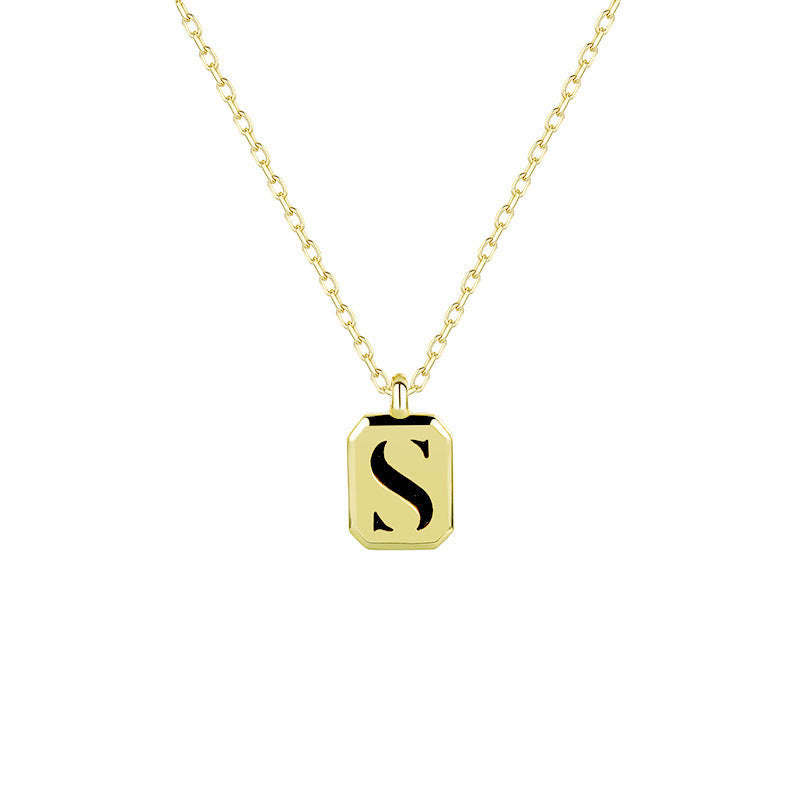 Collier Initiale Personnalisable en Or Olivenorma - Obsidienne - S - image 22