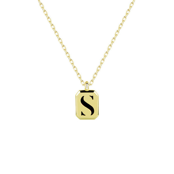 Collier Initiale Personnalisable en Or Olivenorma - Obsidienne - S - image 22