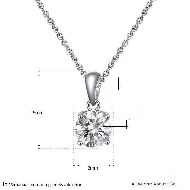 Collier pendentif à quatre griffes en zircon multicolore Olivenorma 
