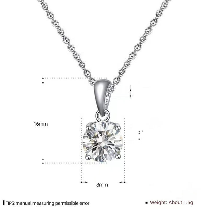 Collier pendentif à quatre griffes en zircon multicolore Olivenorma 
