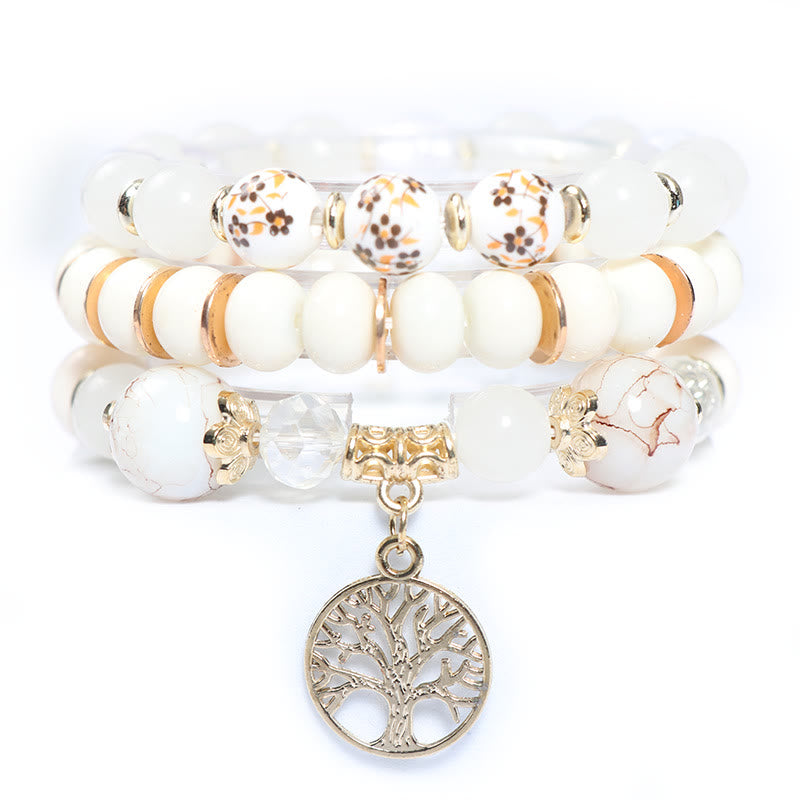 Ensemble de bracelets en cristal arbre de vie fait main Olivenorma Boho