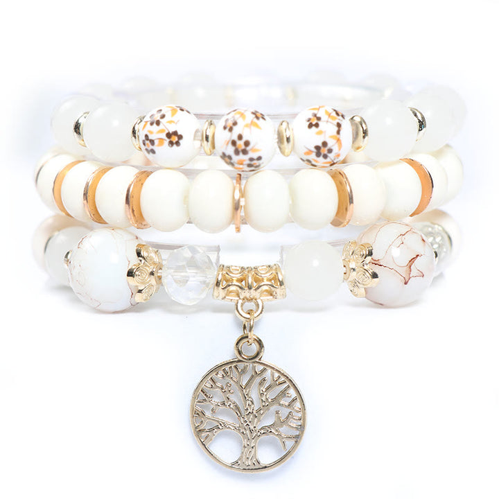 Ensemble de bracelets en cristal arbre de vie fait main Olivenorma Boho