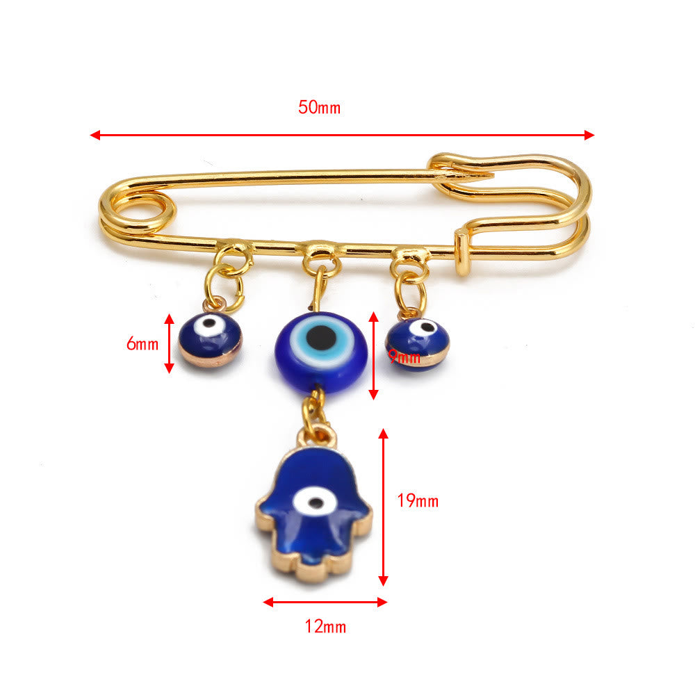 Broche Olivenorma série Evil Eye Hamsa - Œil maléfique bleu royal et Hamsa - image 10