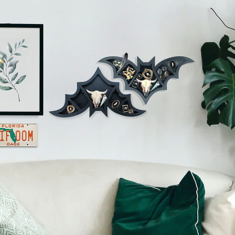 Etagère en cristal en bois en forme de chauve-souris Olivenorma