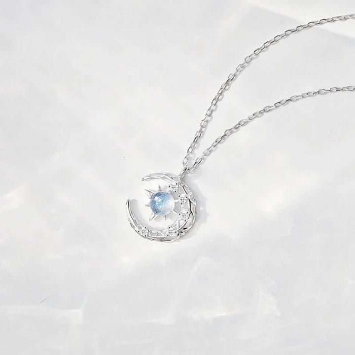 Collier délicat en pierre de lune céleste Olivenorma