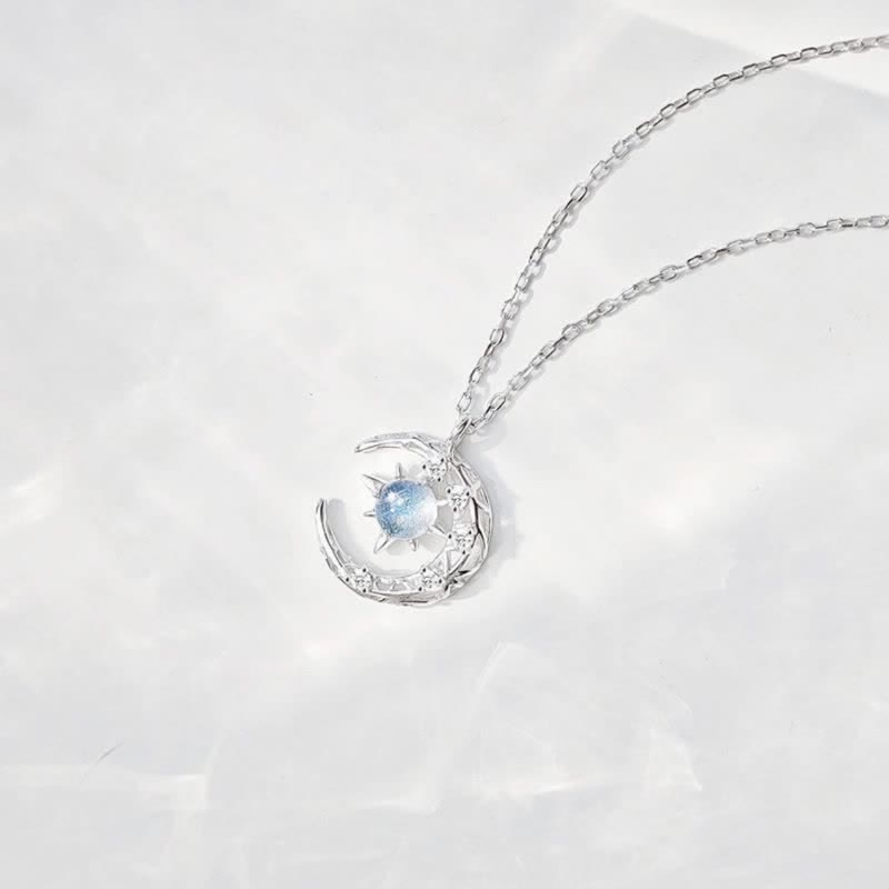 Collier délicat en pierre de lune céleste Olivenorma 