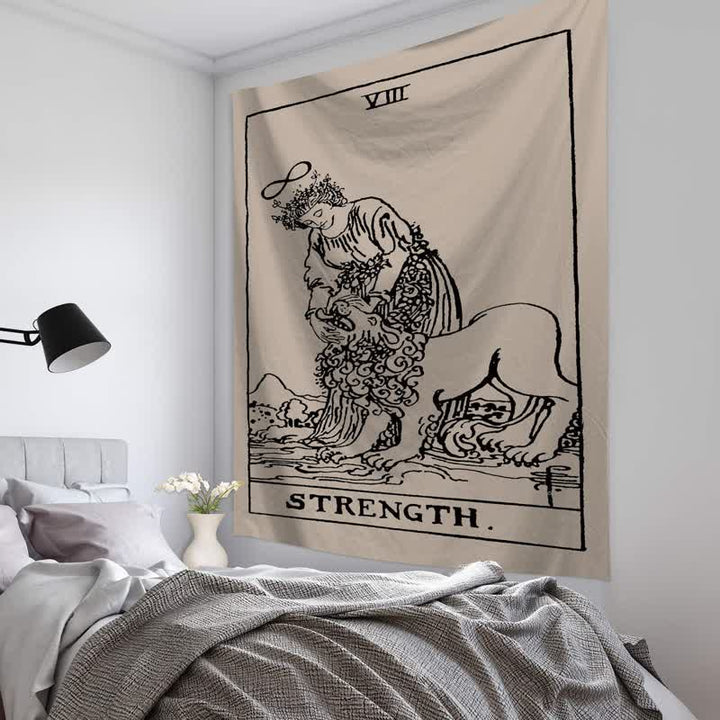 Tapisserie murale avec cartes de tarot
