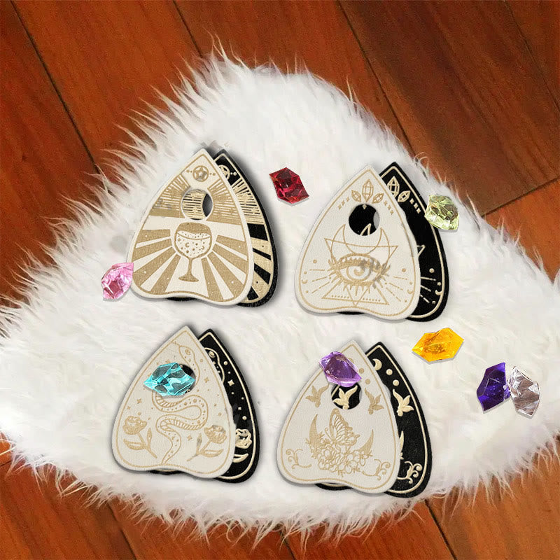 Olivenorma Lot de 4 plateaux à boules de cristal en bois Étagère à cristaux