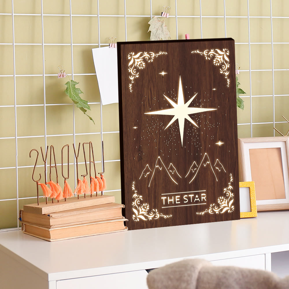 Lampe décorative en forme de ciel étoilé "THE STAR" en bois Olivenorma 