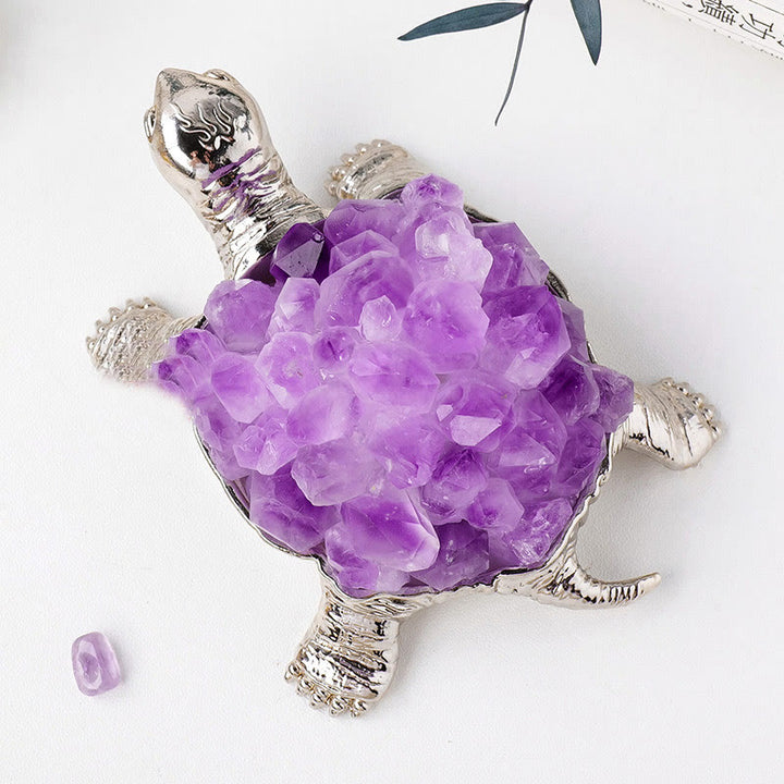 Lampe décorative en forme de tortue en cristal naturel Olivenorma 