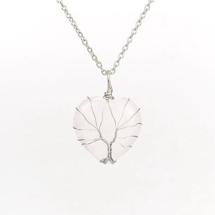 Collier coeur en cristal naturel Olivenorma 