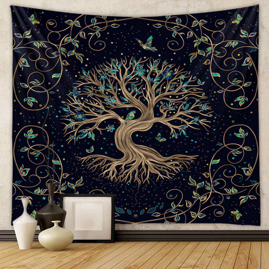 Tapisserie murale mandala colorée arbre de vie Olivenorma 