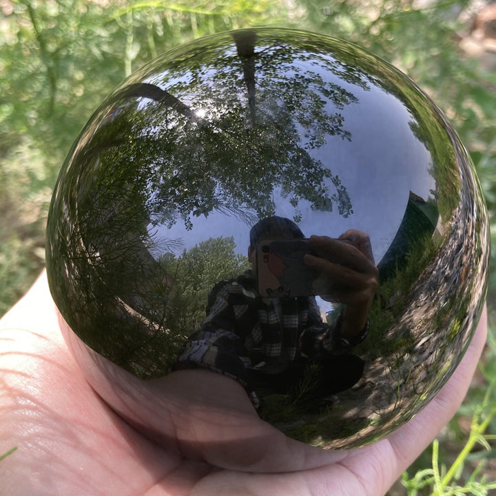 Décoration de sphère en cristal d'obsidienne Olivenorma