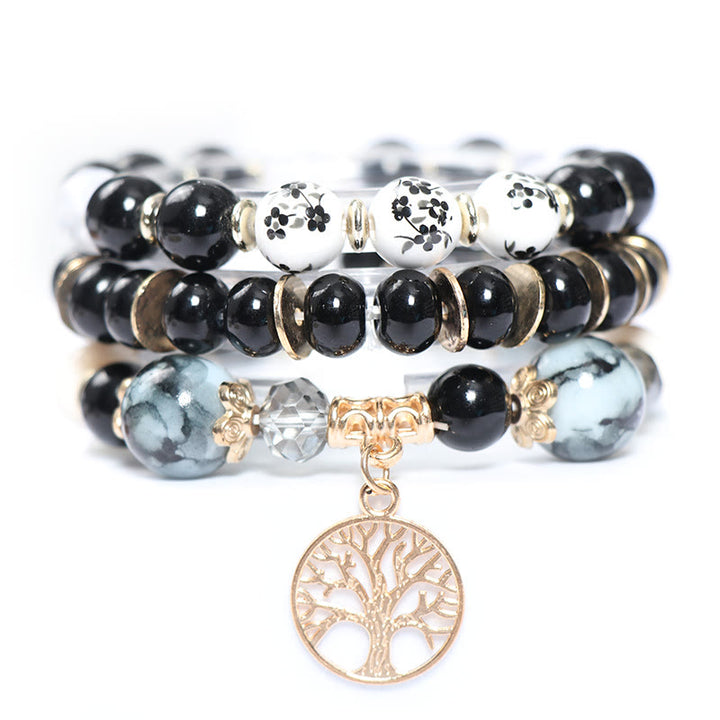 Ensemble de bracelets en cristal arbre de vie fait main Olivenorma Boho