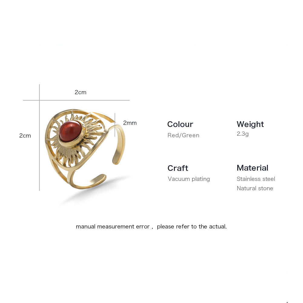 Olivenorma « Sun Arise » – Bague en jade vert céleste 