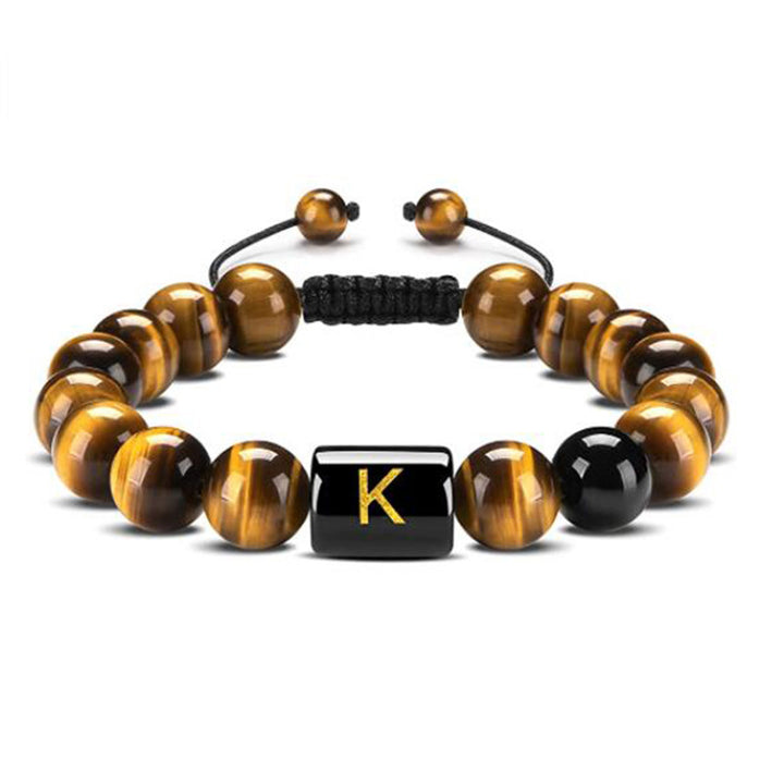 Bracelet de protection lettre œil de tigre - Œil de tigre - K - image 14