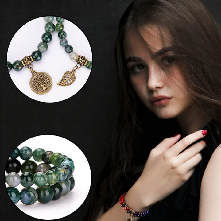 Bracelet de protection en pierre du roi vert Olivenorma 