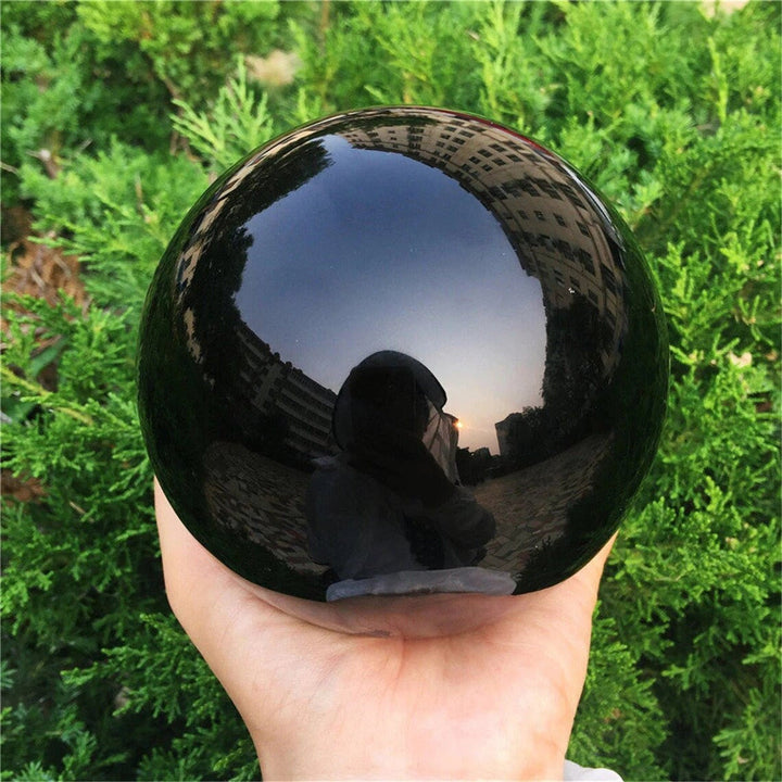 Décoration de sphère en cristal d'obsidienne Olivenorma