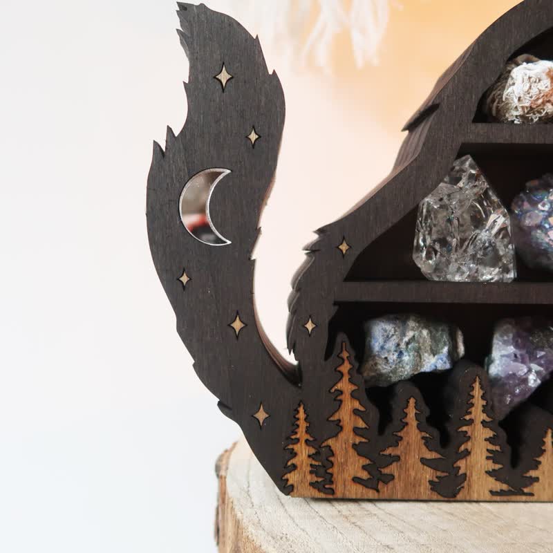 Etagère en cristal faite main en forme de loup Olivenorma