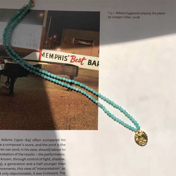 Collier avec pendentif en métal et cristal naturel Olivenorma