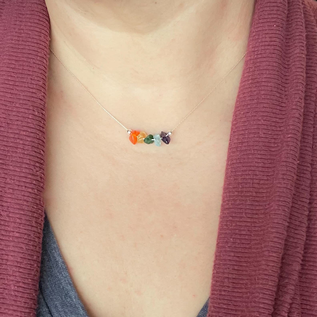 Collier ras du cou signe du zodiaque en pierre naturelle Olivenorma
