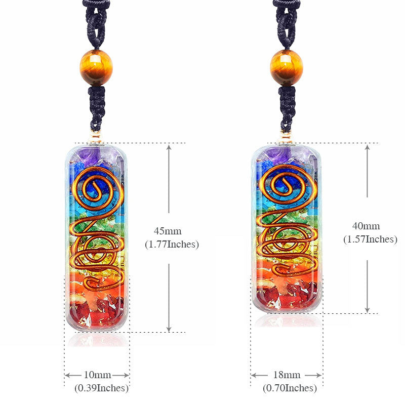 Collier de guérison des chakras orgonite Olivenorma 