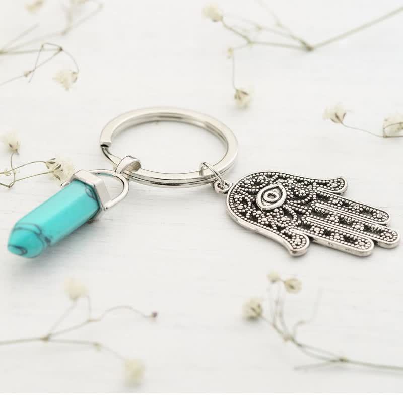 Porte-clés en cristal inspirant en forme de main de Fatima Olivenorma