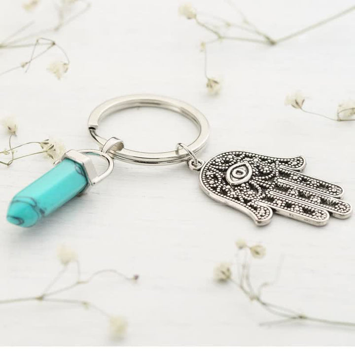 Porte-clés en cristal inspirant en forme de main de Fatima Olivenorma