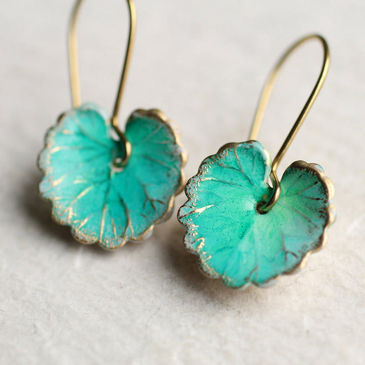 Boucles d'oreilles en feuille de turquoise Olivenorma