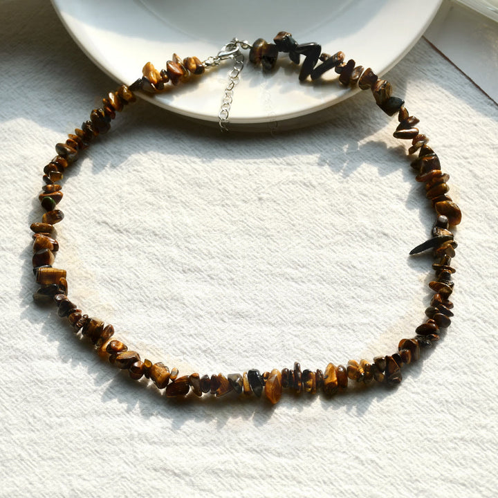 Collier en cristal poli de forme irrégulière Olivenorma
