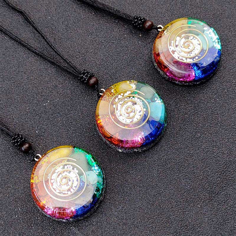 Collier Orgonite Chakra Olivenorma 