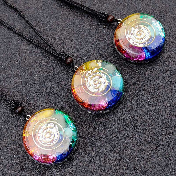 Collier Orgonite Chakra Olivenorma 